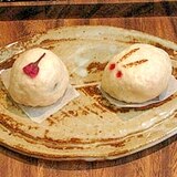 パンケーキミックスで和菓子♪簡単桜のうさぎ饅頭！